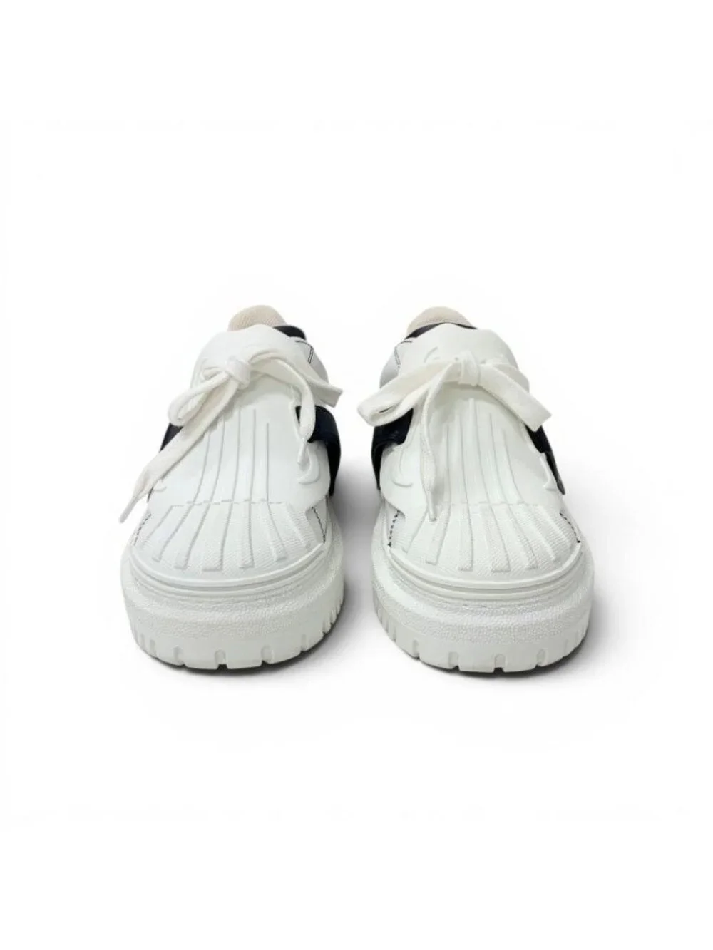 Dior Id Sneakers Leather Rubber White Black Logo Velcro - Picture 2 of 10